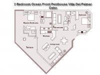 2 BDRM/2 Bath Ocean Front floorplan