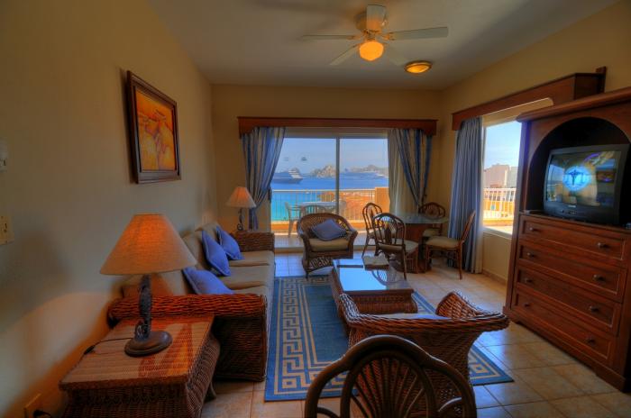 Spacious Living Room With View